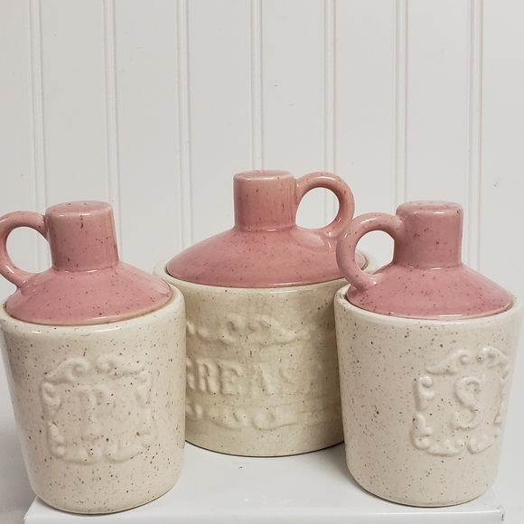 Vintage S&P shakers grease jug pottery - Picture 2 of 11